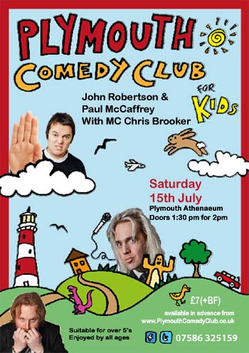 Upcoming Kids Shows Plymouth Comedy Club